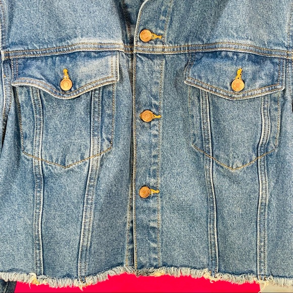 💗 VS PINK 💗 Denim Jean Jacket X Large - Picture 3 of 9